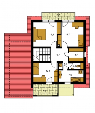 Grundriss des Obergeschosses - STYL 2
